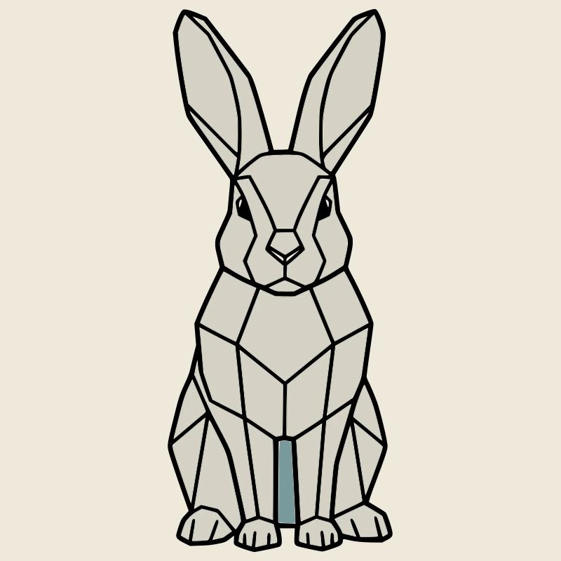 Geometric Bunny Low Poly Modern