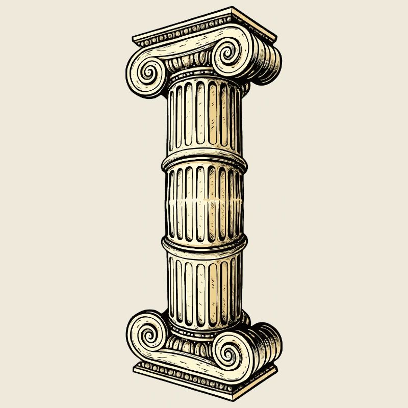 Antique column column illustration