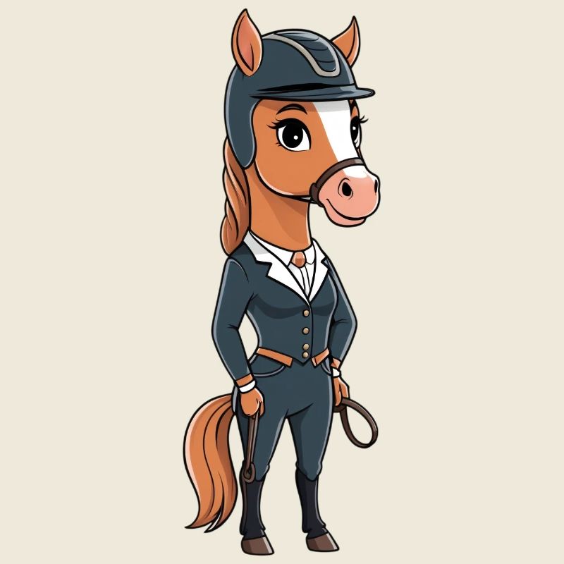 Cheval de cheval élégant en costume
