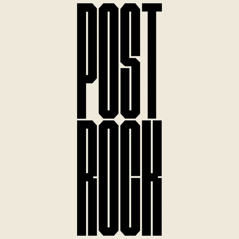 Post Rock bold typography logo
