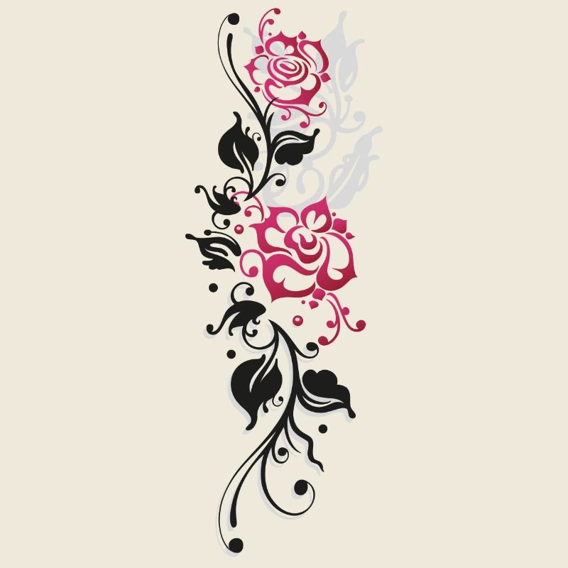 Roses Feuilles Rose