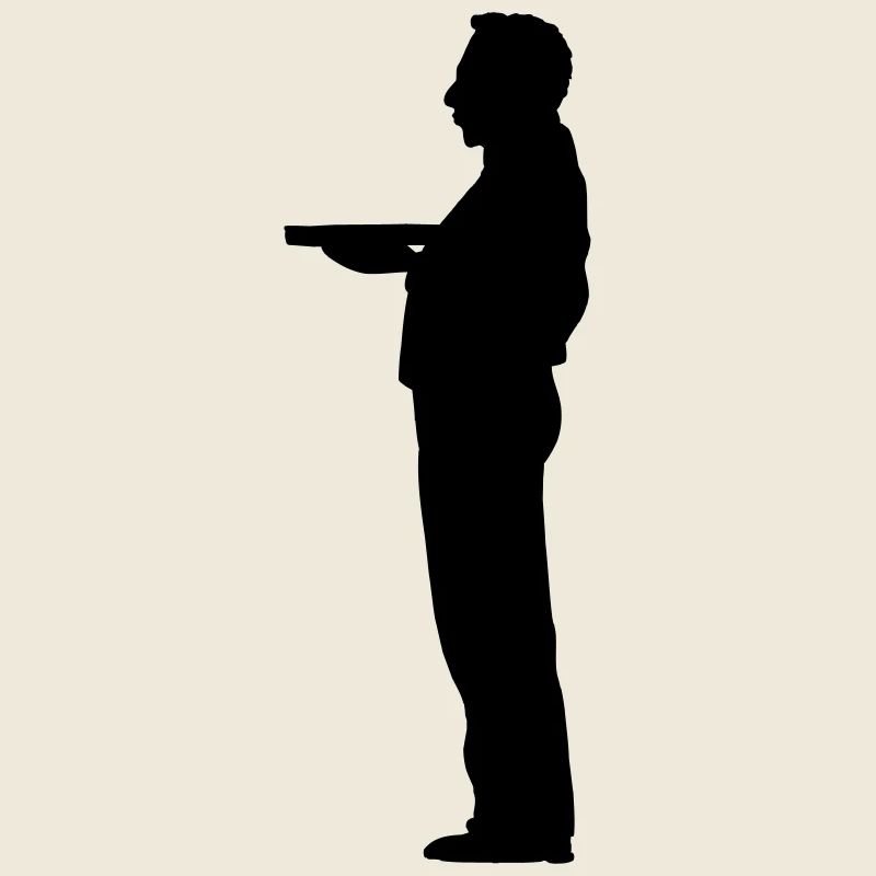 Kellner Butler Schattenfigur