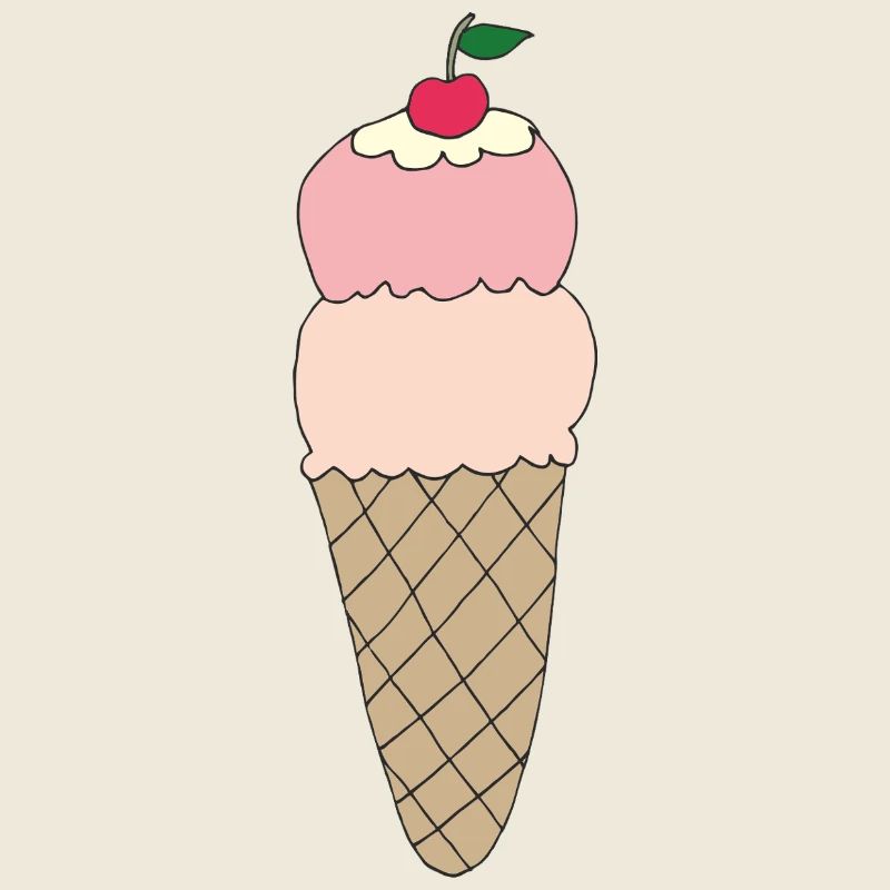 Eiscreme mit Kirsche Design