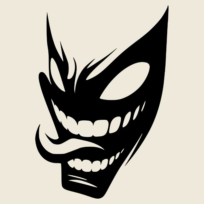Masque d’Halloween effrayant et souriant