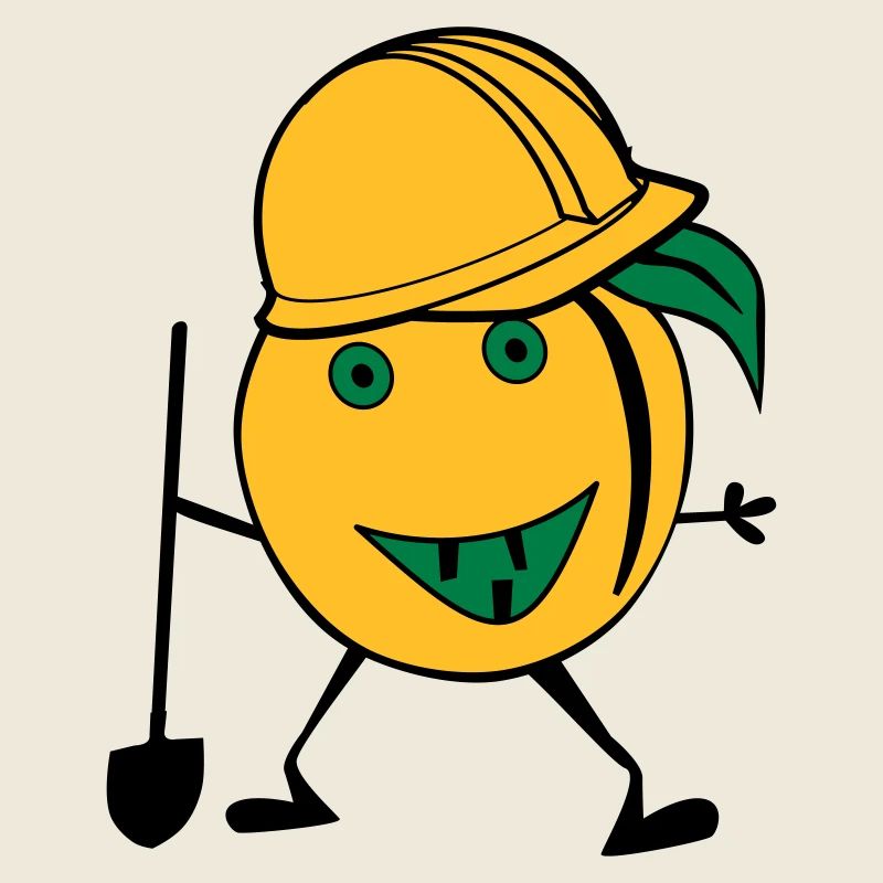 travailleur de la construction d'orange