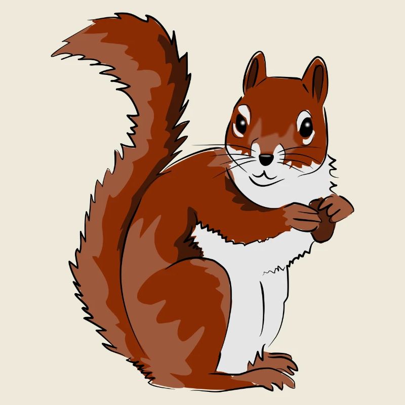 Niedliche Eichhörnchen Illustration