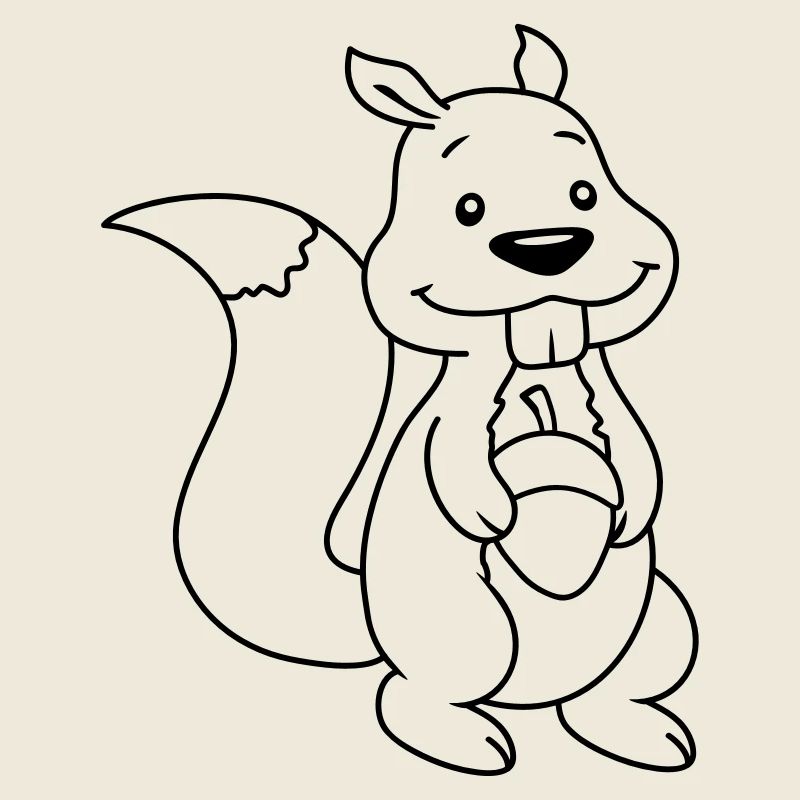 Nutty cartoon squirrel