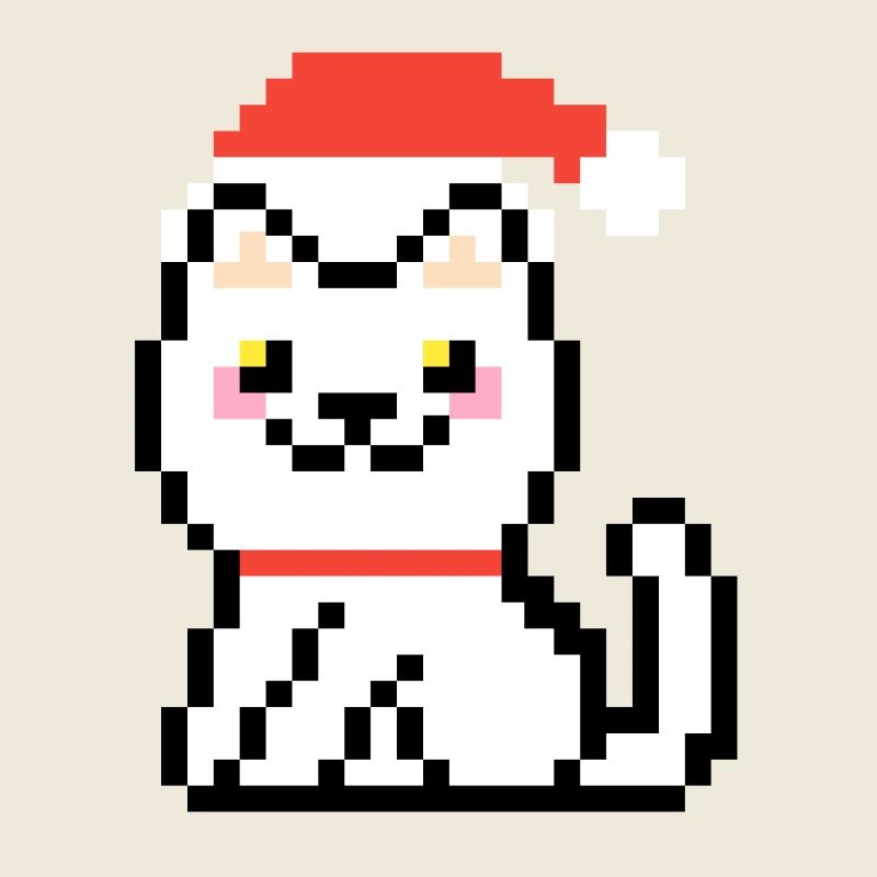 8-BIT CHRISTMAS CAT