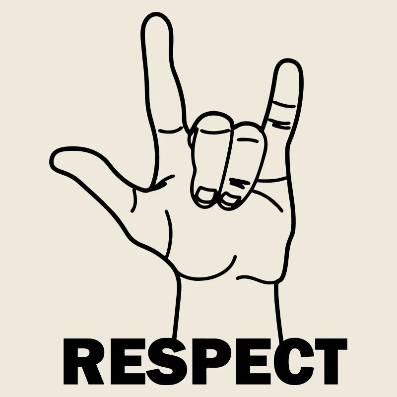 Respect des gestes de la main avec le texte RESPECT