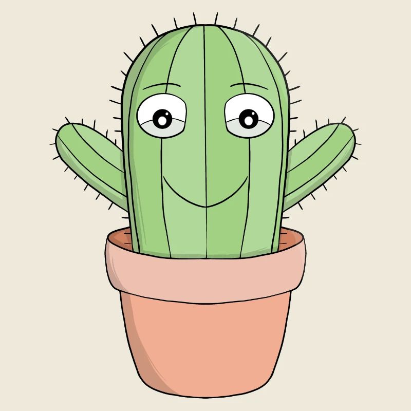 A cute smiling cactus