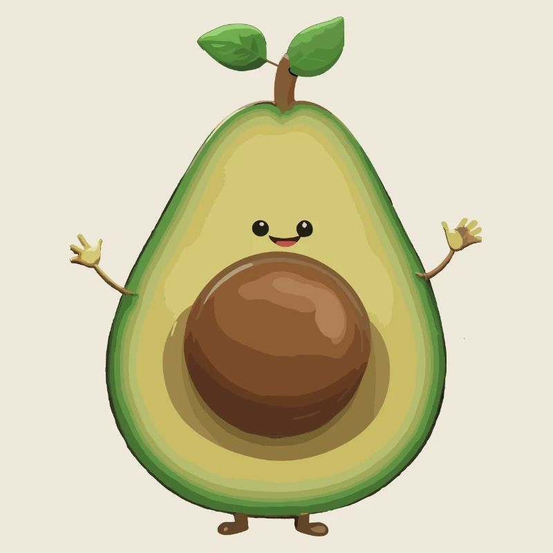 Avocado süß lustig Optimismus Geschenk