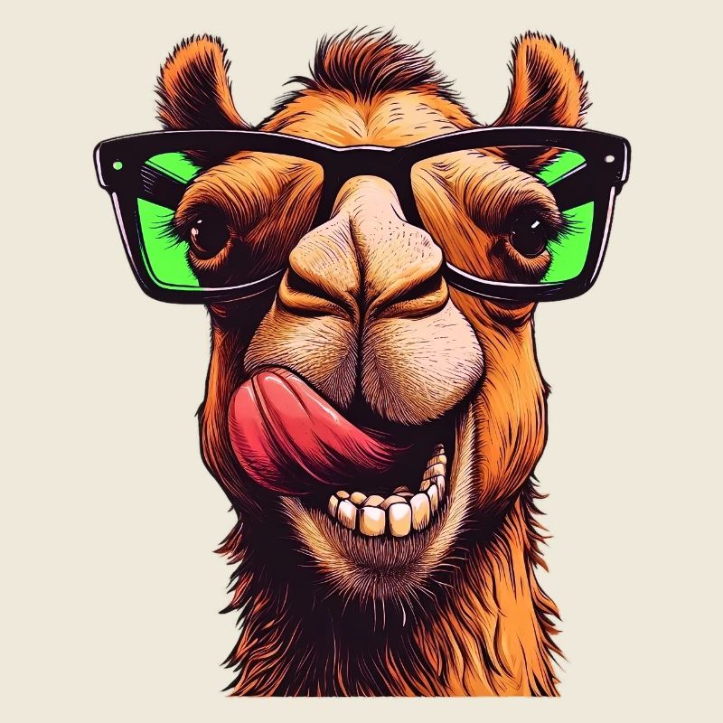 Kamel mit Sonnenbrille