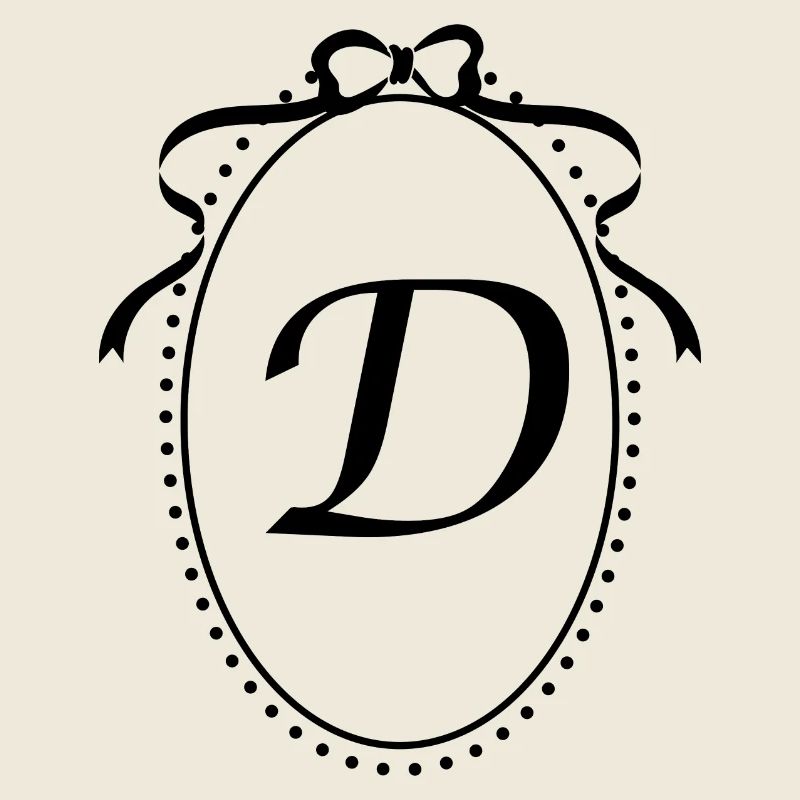 Lettre d ruban vintage - idée cadeau