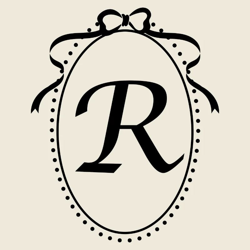 Lettre r ruban vintage - idée cadeau