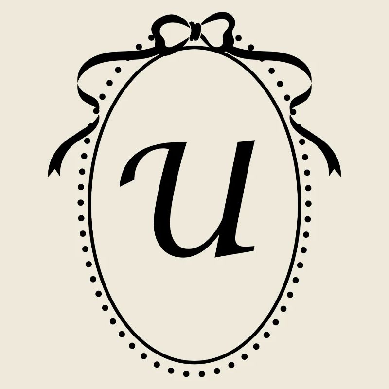 Lettre u ruban vintage - idée cadeau