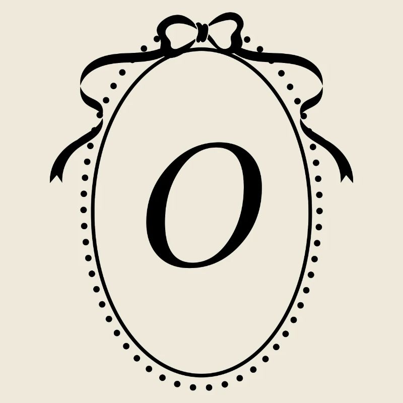 Lettre o ruban vintage -idée cadeau