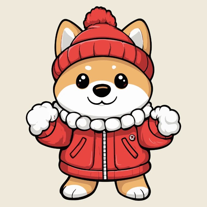 Samoyed Dog Cartoon