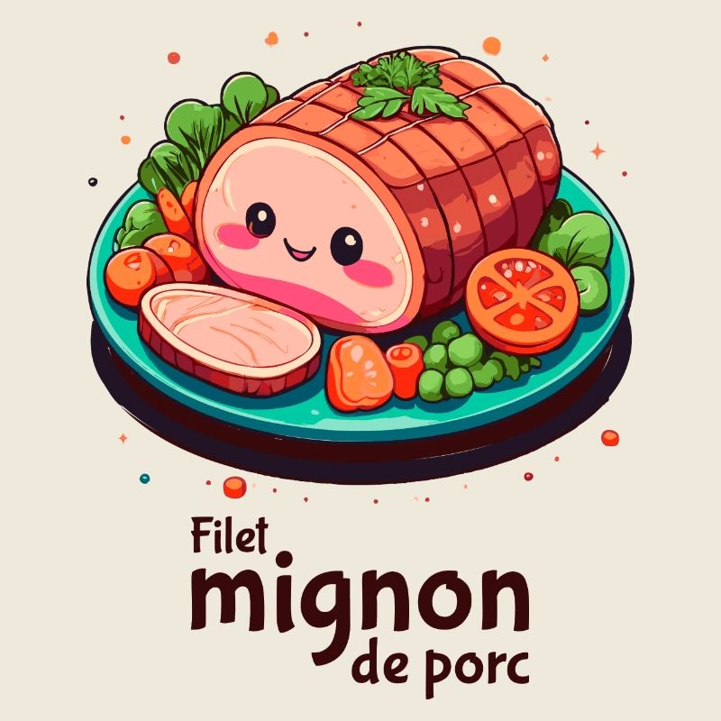 Schweinefilet - Dunkler Text