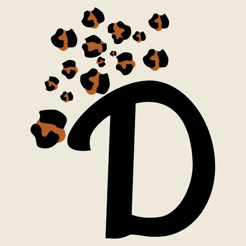 Leopard pattern letter d