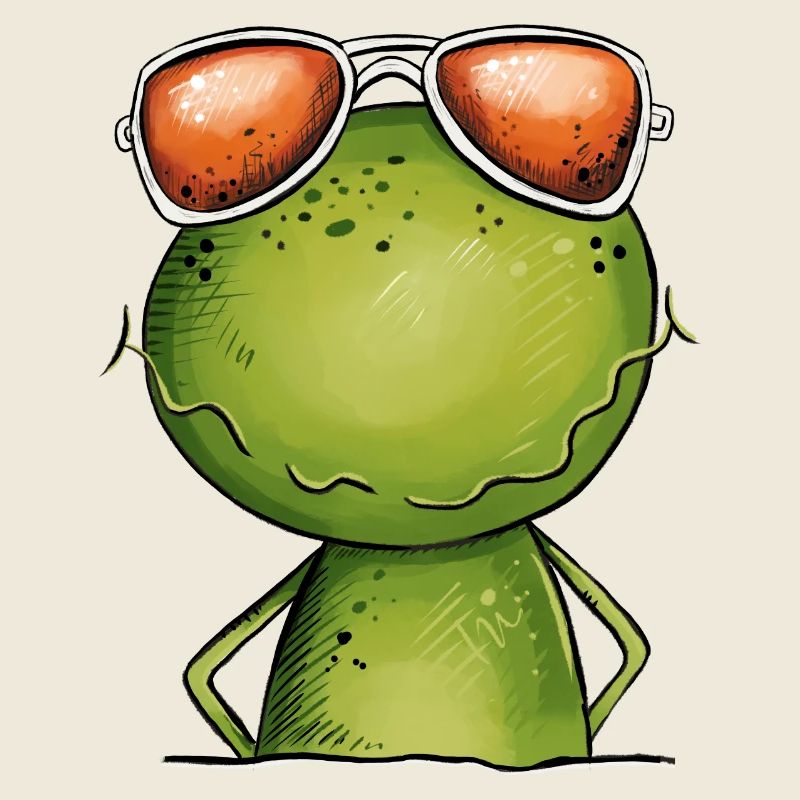 Cooler Frosch Mit Brille