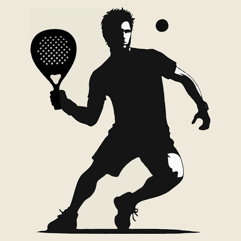 Padel player front black