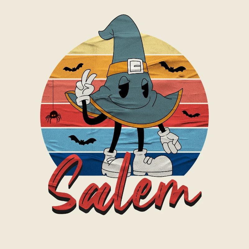 Whimsical Witch Hat with Salem Text