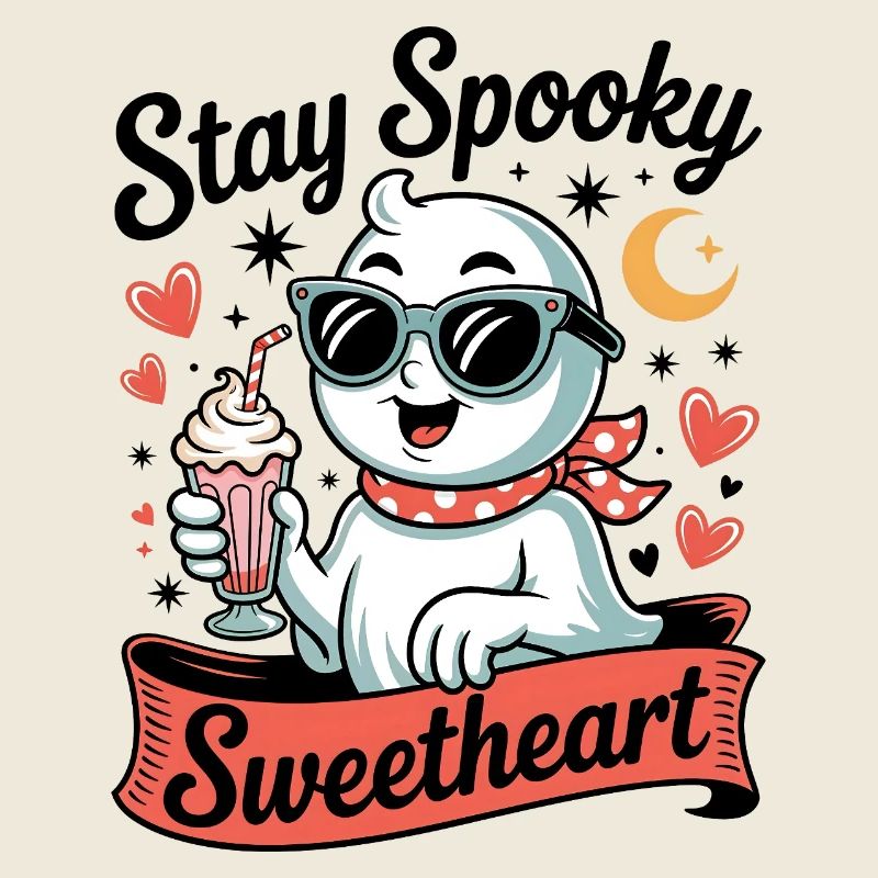 Bleib gruselig Schatz Retro süß Halloween Geist