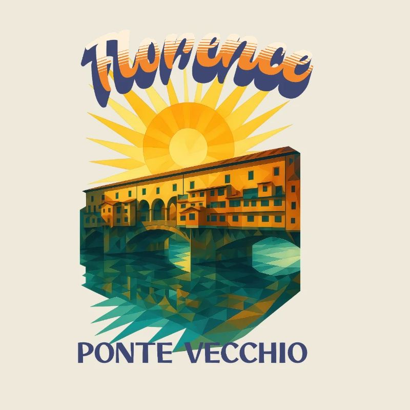 Florence - Ponte Vecchio Design rétro vintage