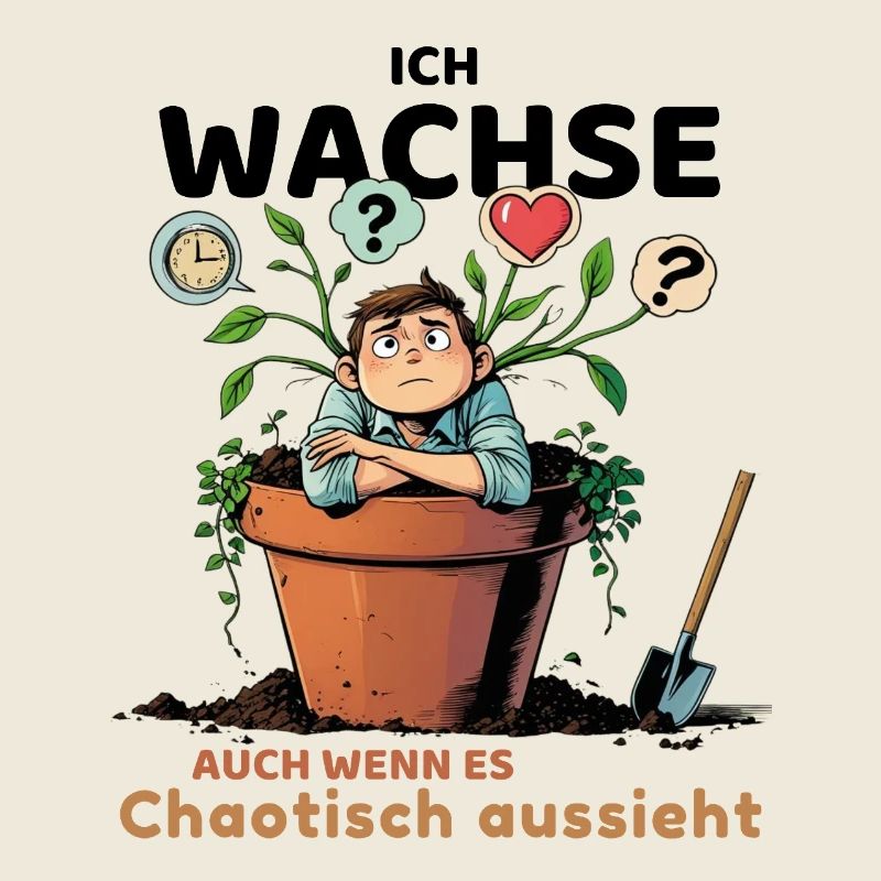 Plante réfléchie avec des bulles de pensée