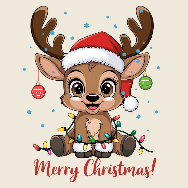 Pull de Noël en renne mignon Joyeux Noël