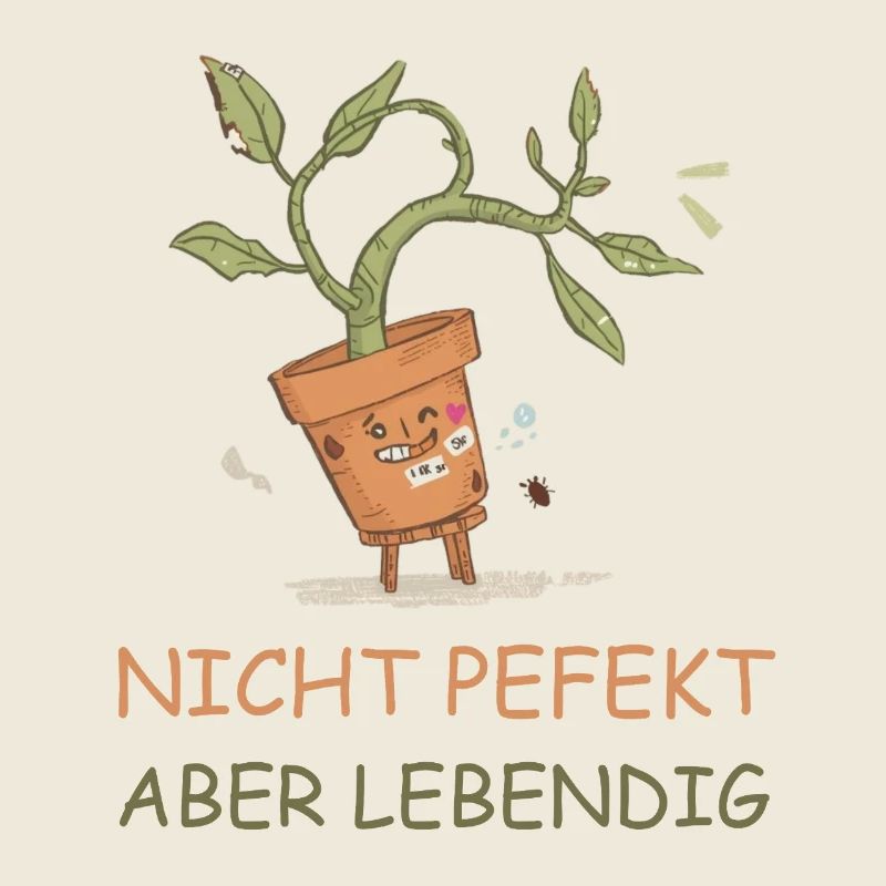 Nicht perfekt, aber Lebendig Pflanzen Illustration