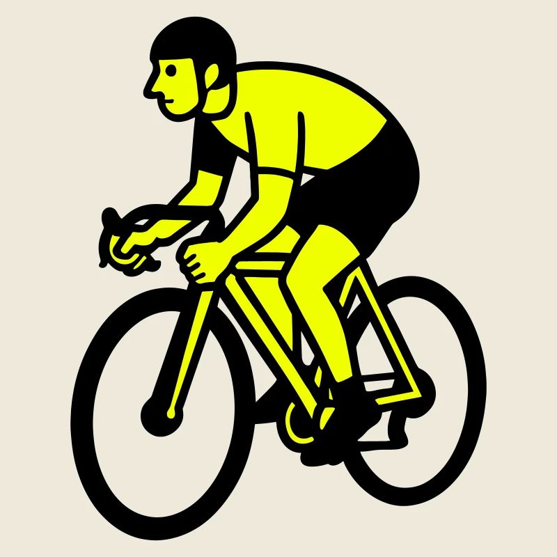 Neonrad Silhouette Radfahrer