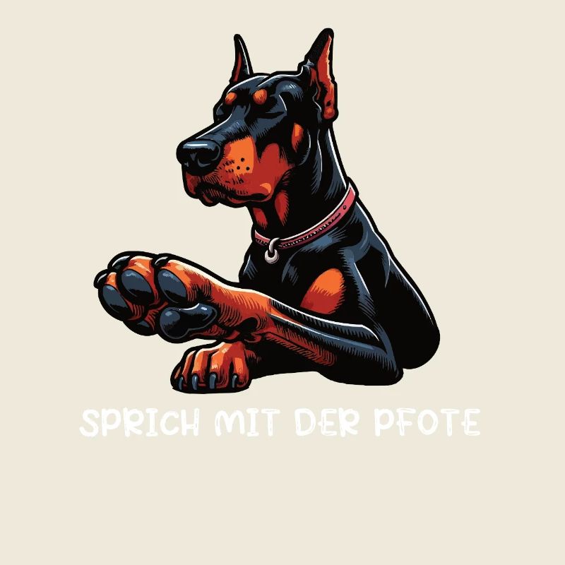 Sprich mit der Pfote Dobermann Dobermannbesitzer 