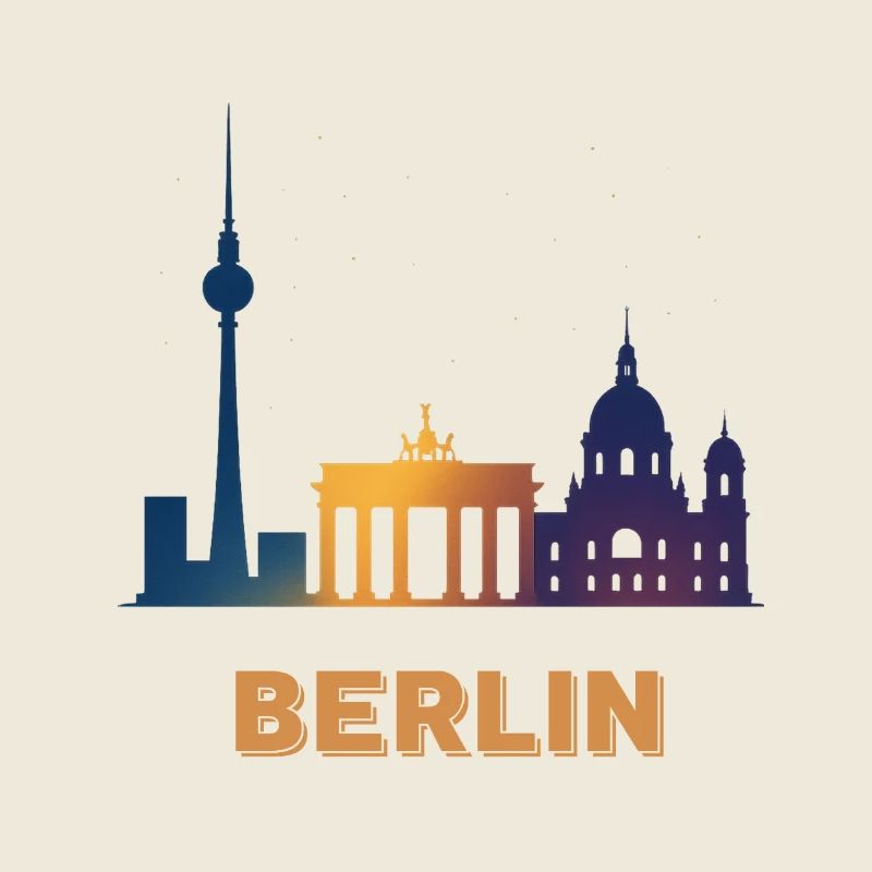 Berlin Skyline Gradient