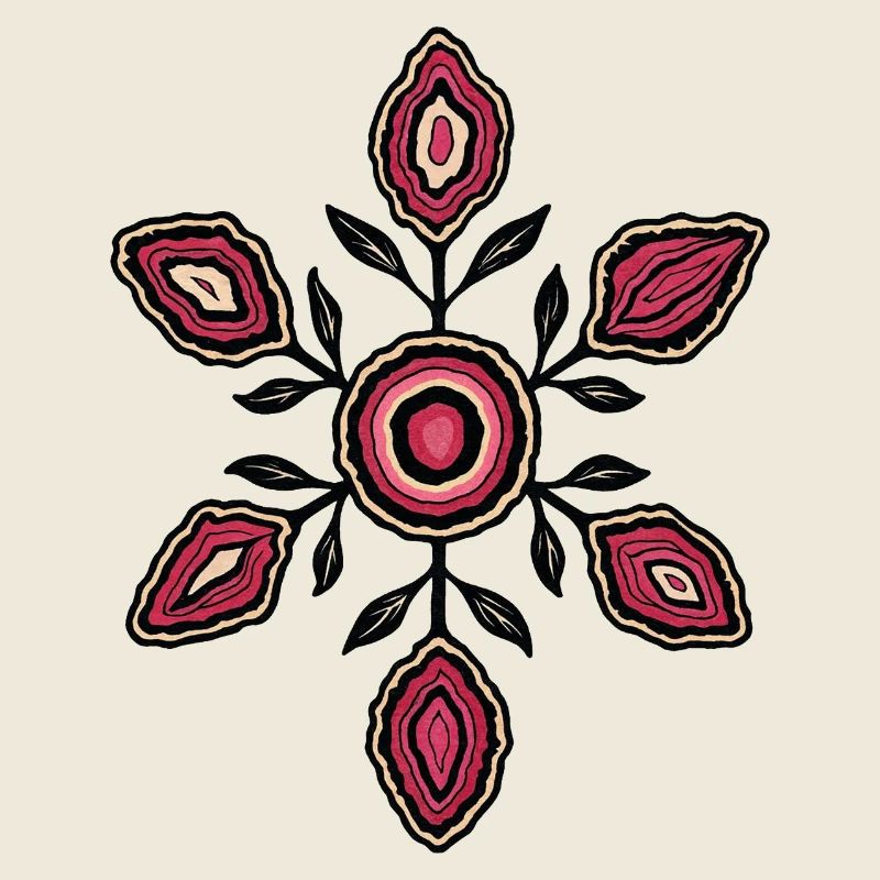 Rose Petal Mandala Pattern