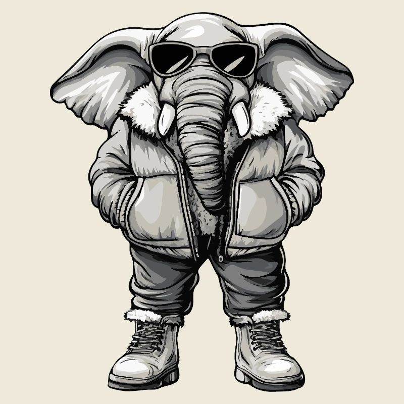 Elephant Cool Winter
