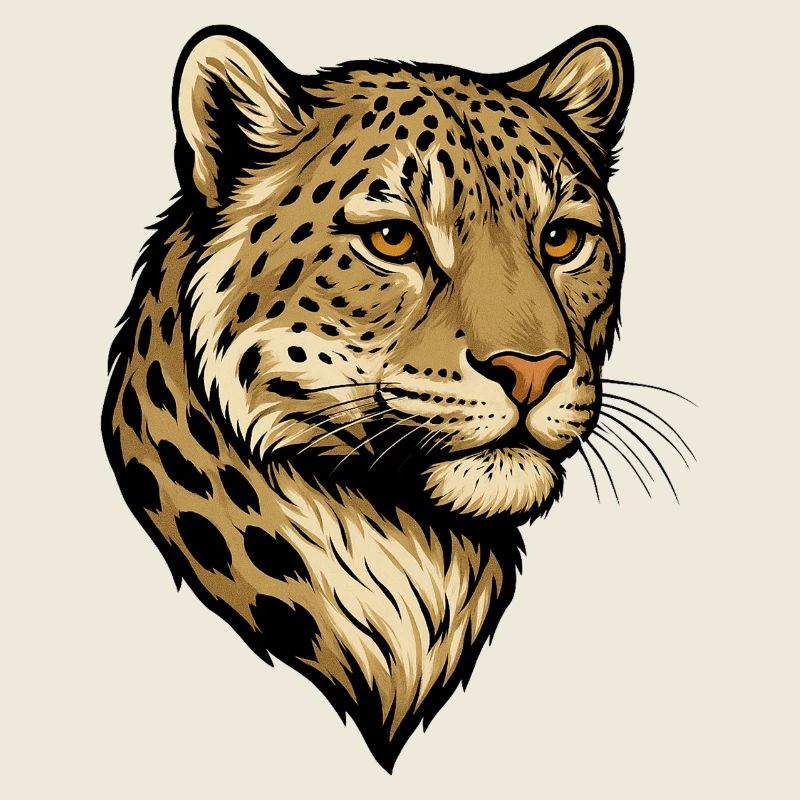 Illustration de tête de léopard
