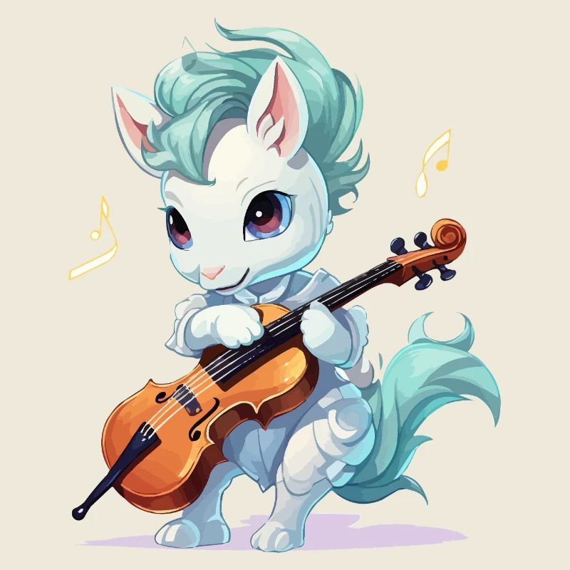 Poney musical au violon