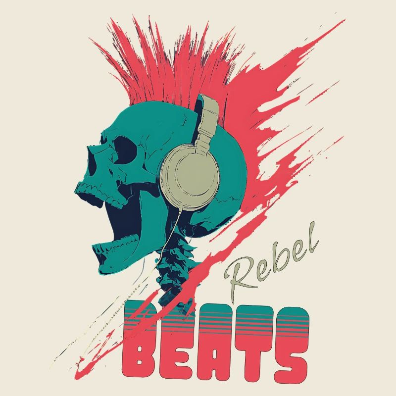 Rebel Beats - Punk Skull Mohawk
