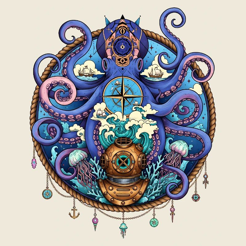 Nautical Squid Compass