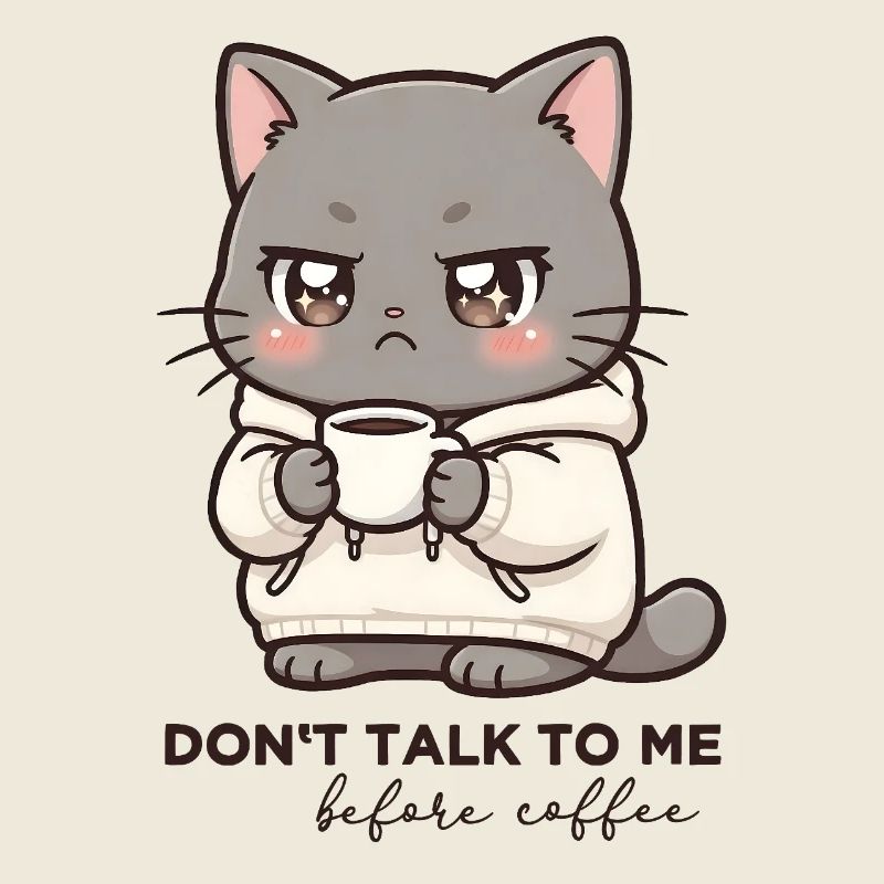 Don‘t talk to me before Coffee cat