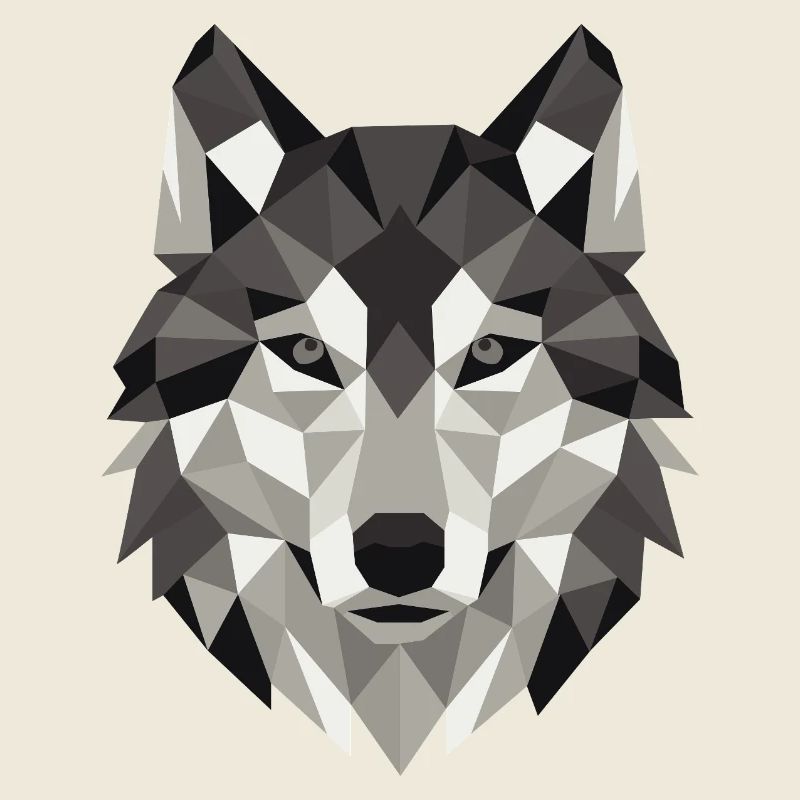 Wolf Head Lowpoly Geometry