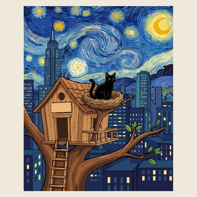 Maison dans l’arbre des chats de Midnight City