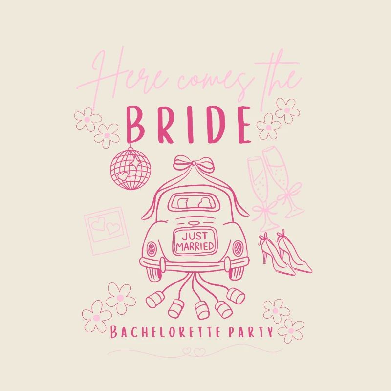 Bridal Party Pink: Bachelor Party Bride Bride