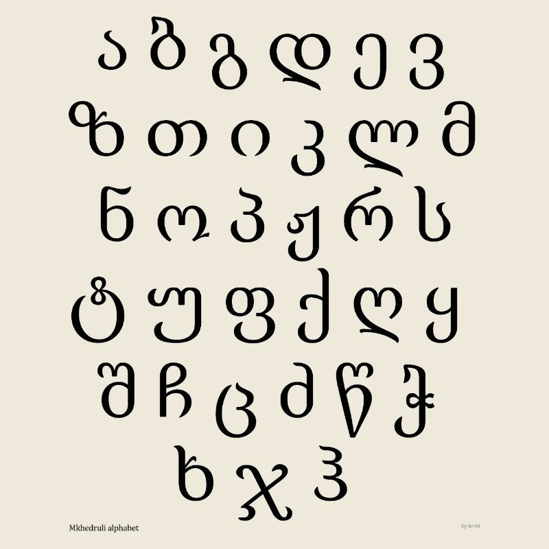 Alphabet géorgien (noir)