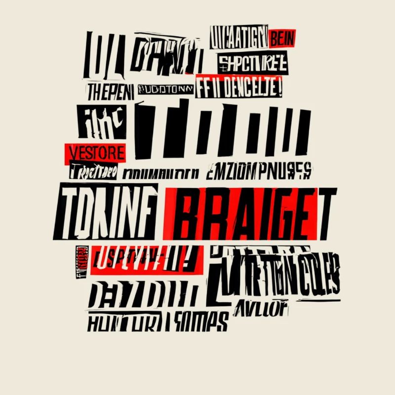 Typographie des bugs Rouge Noir
