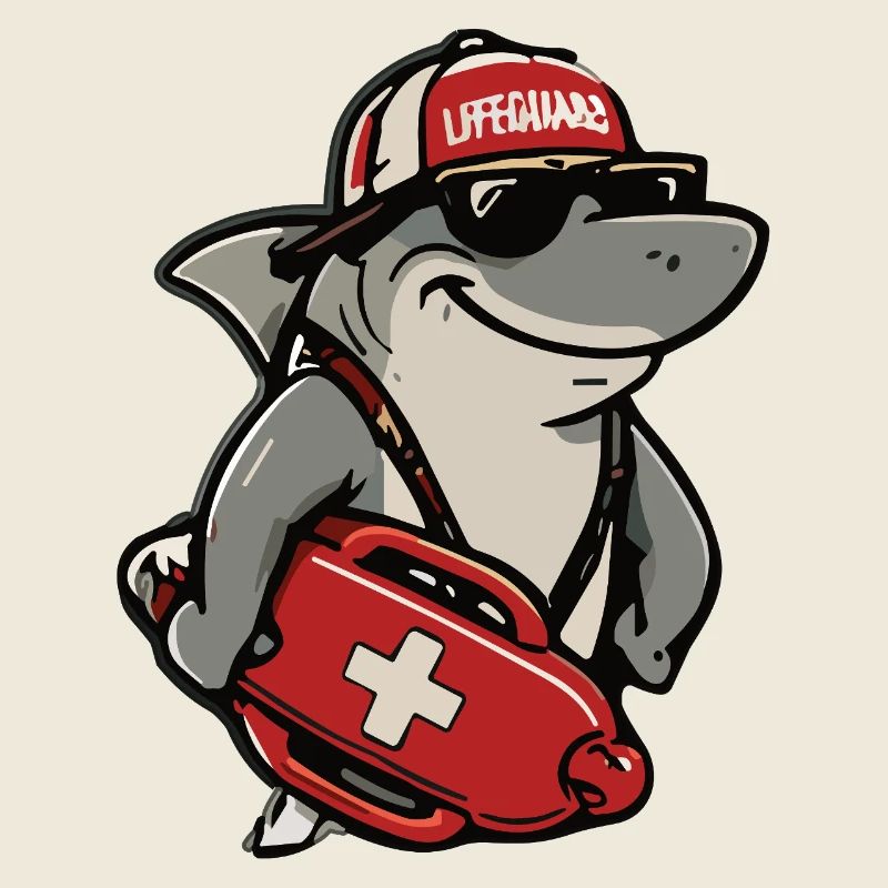 Lifeguard Shark mit Erste-Hilfe-Tasche