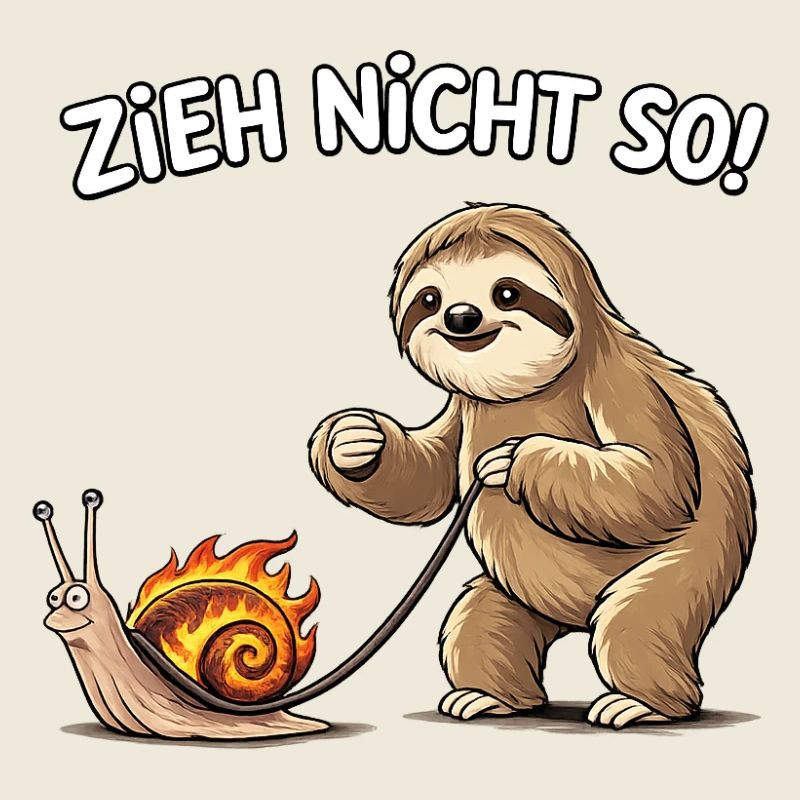 Lazy buddy pulls snail