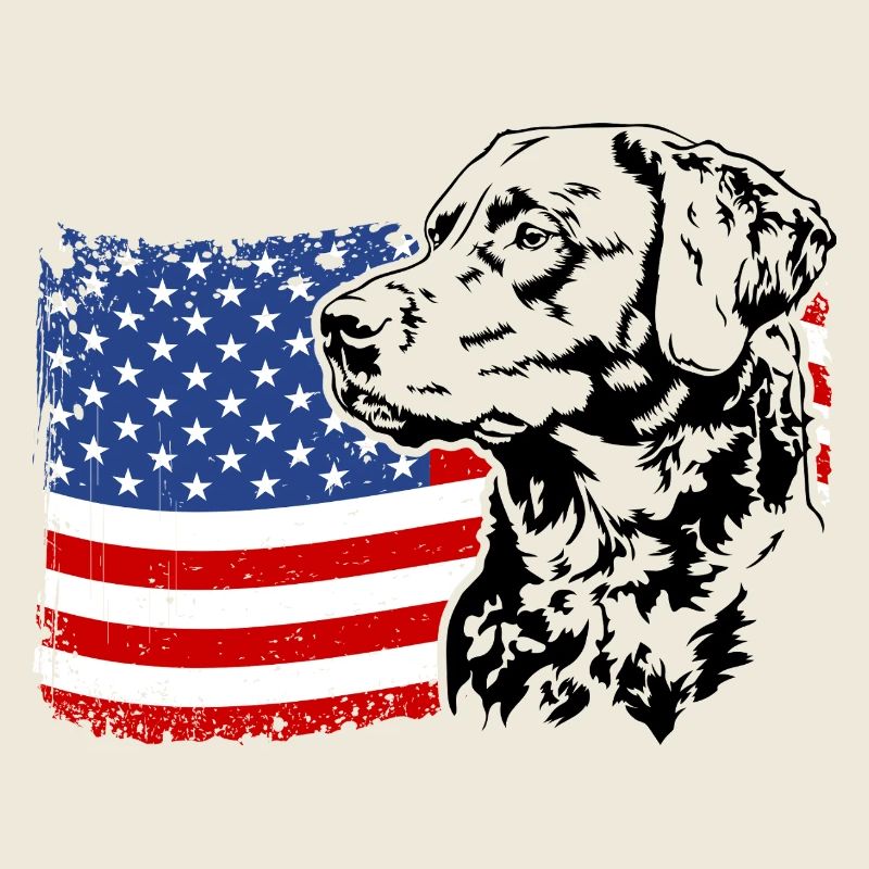 Chesapeake Bay Retriever Drapeau de l’Amérique des États-Unis Wilsigns