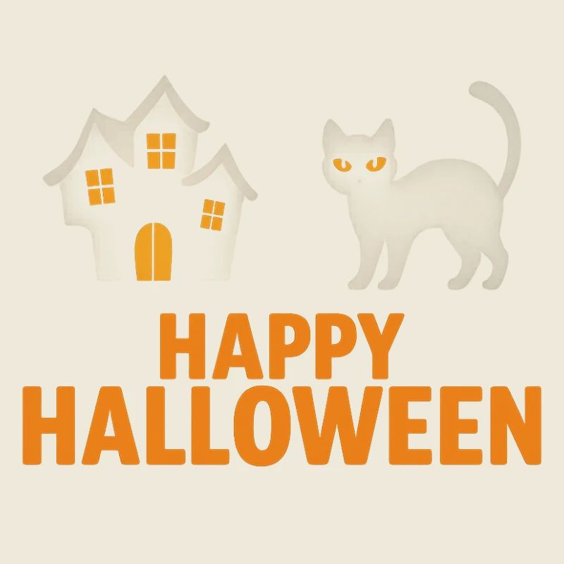 Conception de chat et de maison hantée d’Halloween